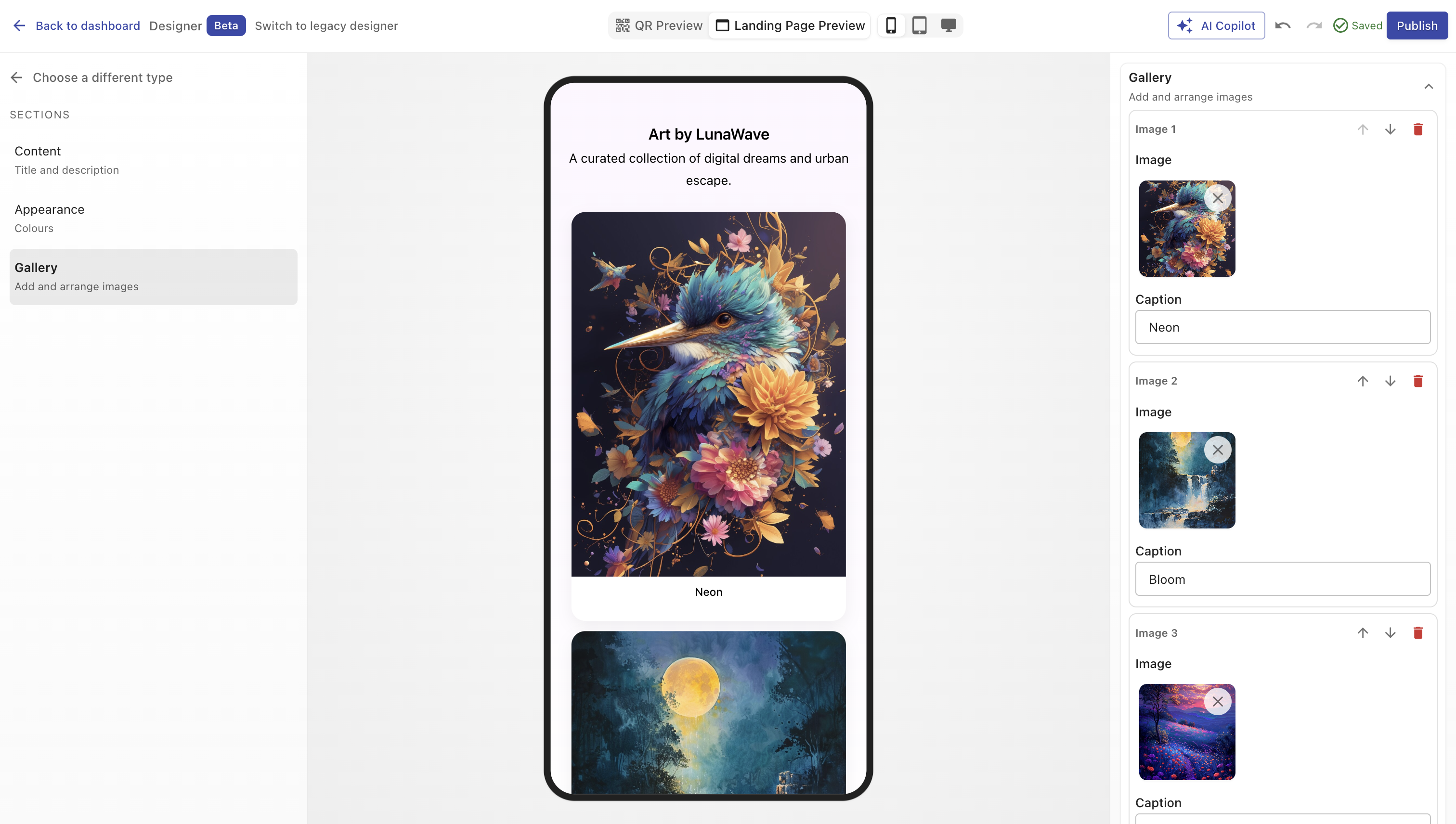 Configure Gallery Screenshot