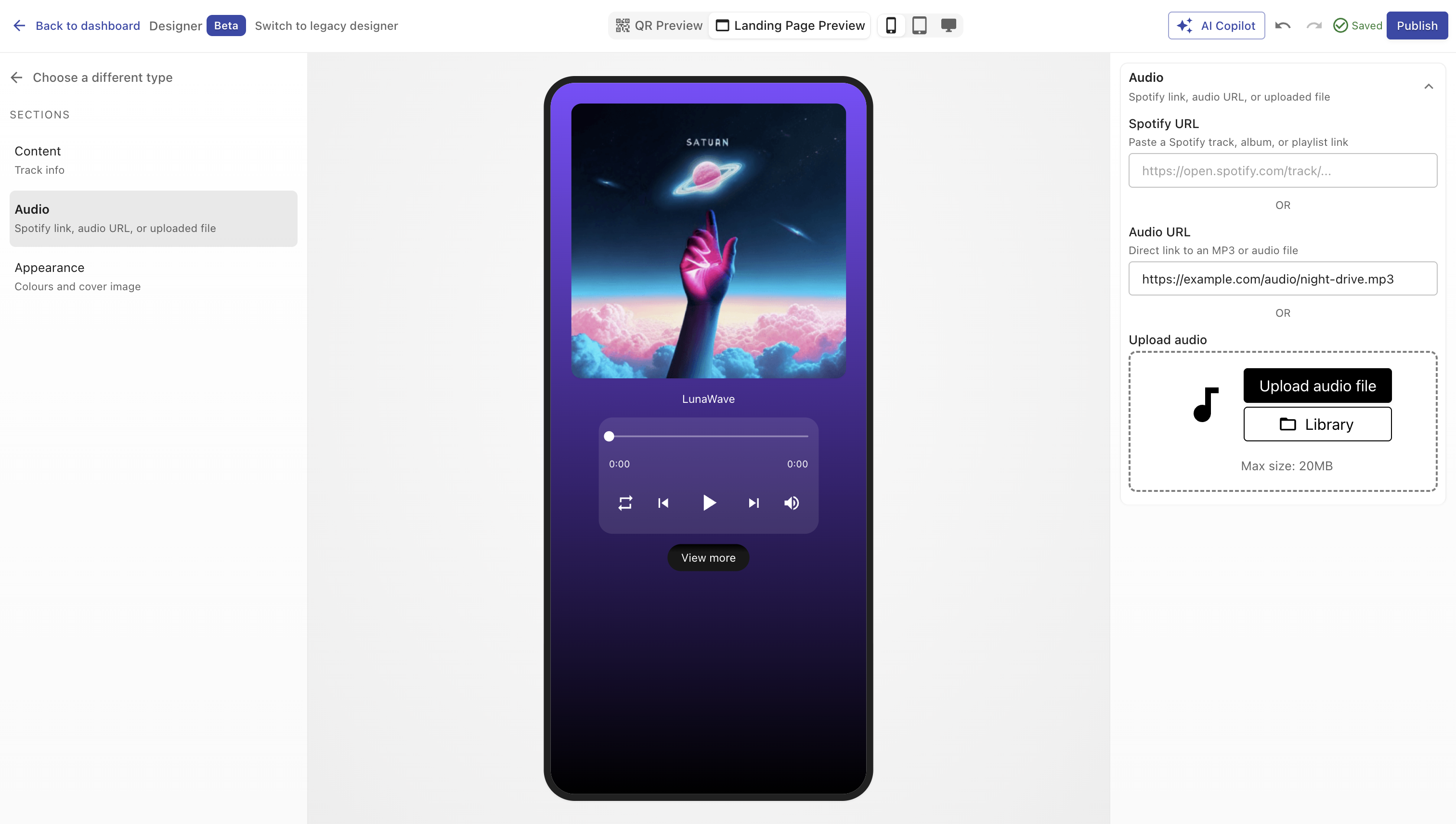 Configure Music Screenshot