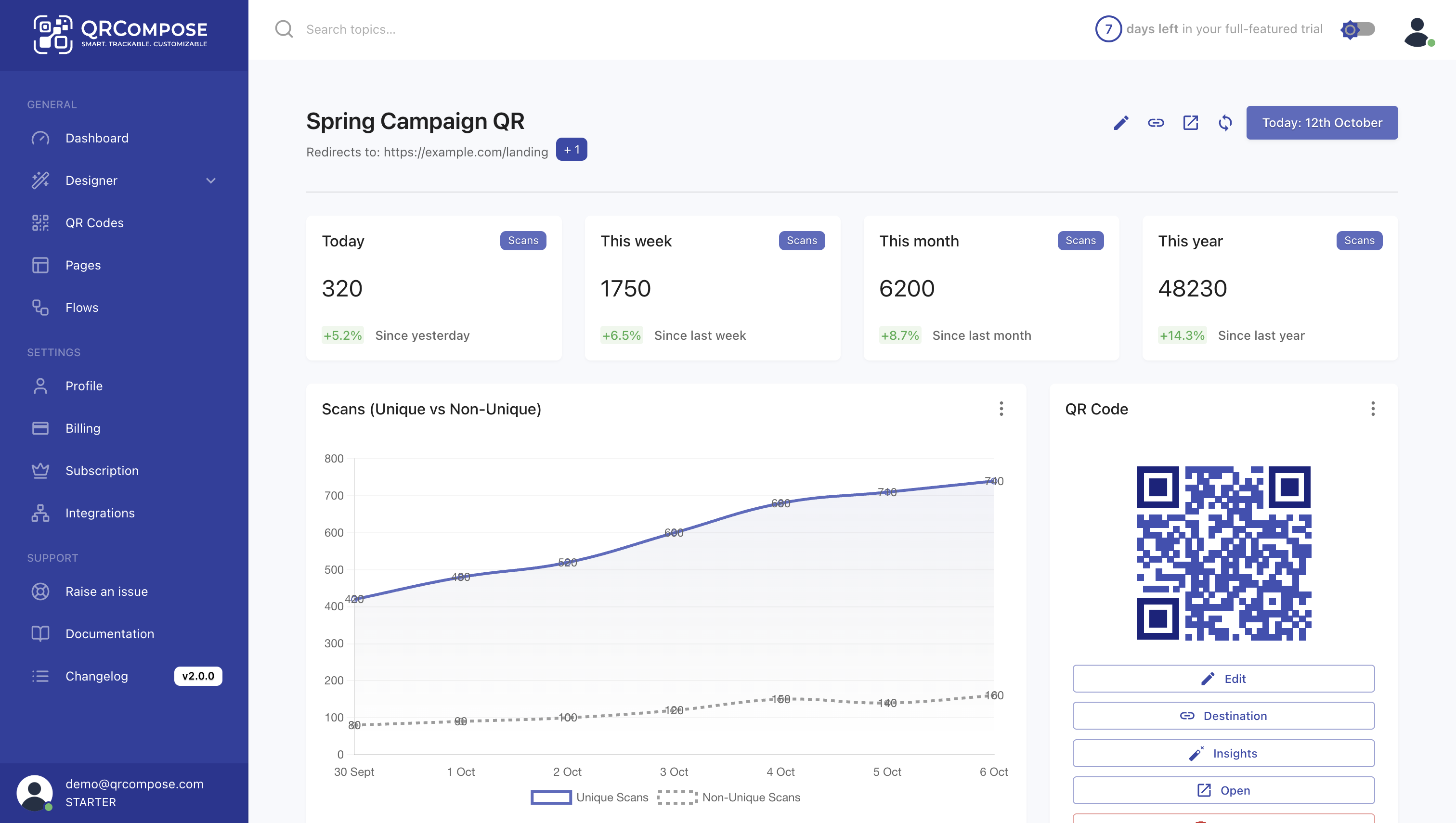 Configure QR Insights Screenshot
